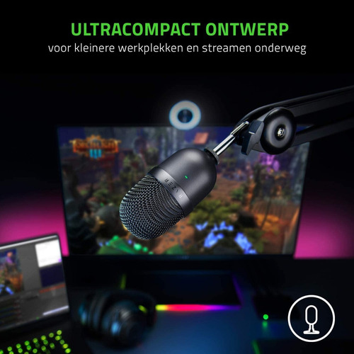 Micrófono Razer Seiren Seiren Mini condensador supercardioide negro clásico