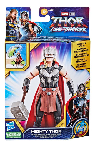 Figura Mighty Thor Deluxe - Thor Love And Thunder Hasbro