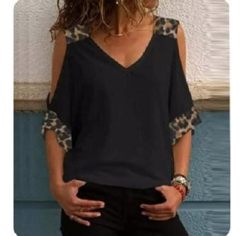 Blusa Nairobi Con Mangas Animal Print