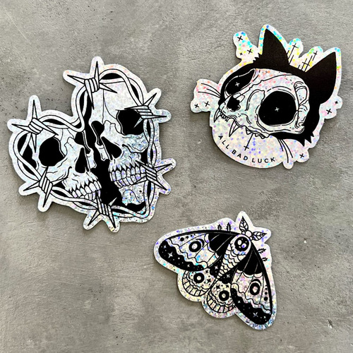 Stickers Calcos Vinilos Premium Esoterica Holograficaglitter
