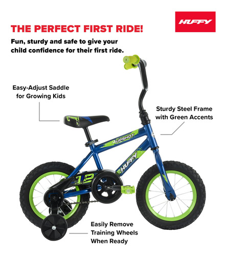 Bicicleta Infantil Huffy Upshot 12 16 20 Pulgadas Bmx Azul Tamaño Del Cuadro