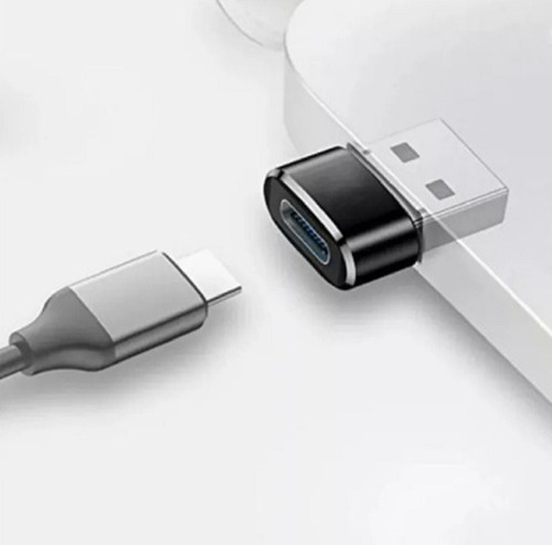 Imagen 2 de 6 de Convertidor Adaptador Conector Macho Usb A Tipo C Hembra Otg