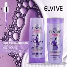 L'Oreal ElVive Hidra (Hialuronico) Shampoo+Acondicionador 680ML(c/u)