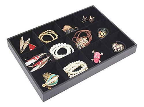 Wuligirl 12 Cuadrícula Joyería Bandeja Exhibición Anillos De