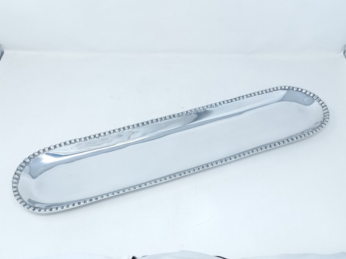 Charola Baguette Modelo Perlas 55x13 Cm Pewter