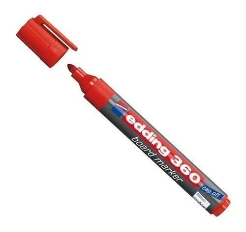 Marcador Edding 360 Para Pizarra Blanca Recargable Color Rojo