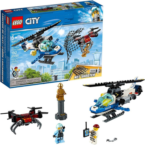 Lego City 60207-policía Aérea: A Lacaza Del Dron(192 Piezas)