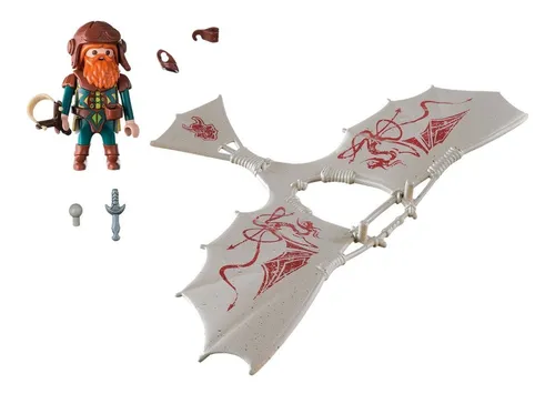 Playmobil Knights 9342 Caballeros Gnomo Con Maquina Voladora