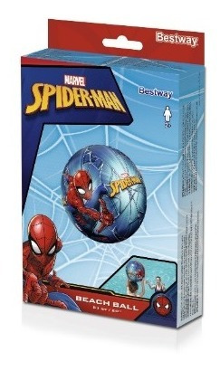 Imagen 10 de 10 de Bestway Pelota Inflable Spider-man 98002 Hombre Araña 51 Cm