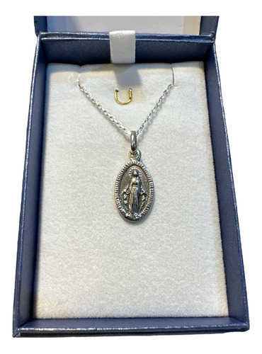 Cadena Y Medalla Virgen Milagrosa Plata 925. Chica. Tuset