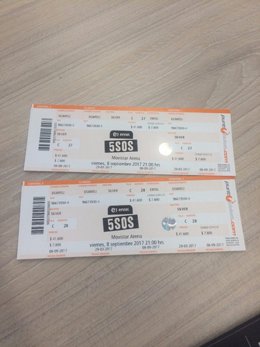Entradas 5sos 8 Septiembre Movistar Arena
