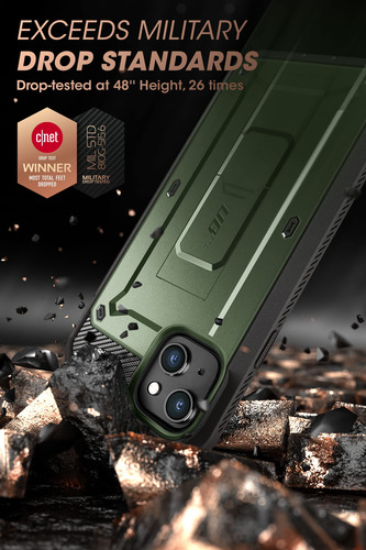 Funda Para iPhone 14 Plus Case 360 Grados Con Clip Verde