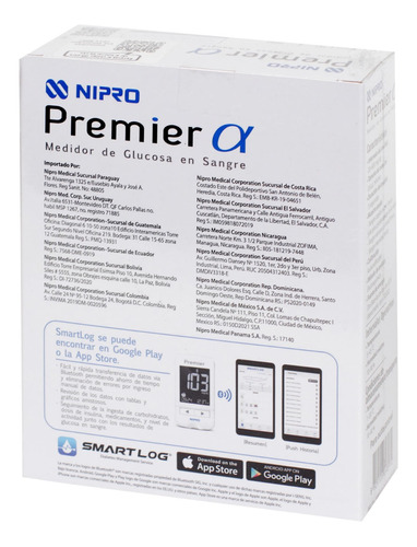 Glucometro Nipro Premier Alpha Bluetooth +lancetas+tiras R.+