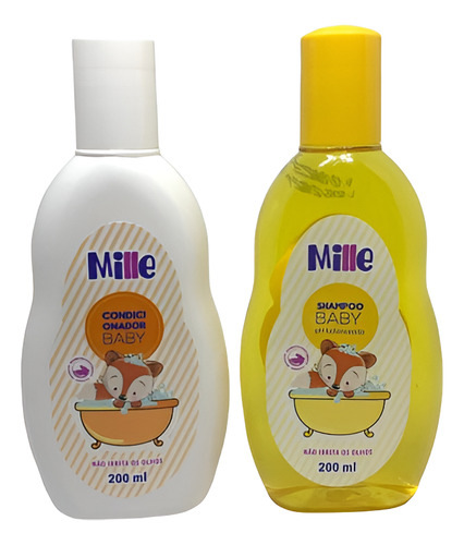 Kit Shampoo E Condicionador 200ml BebĂȘ - Mille