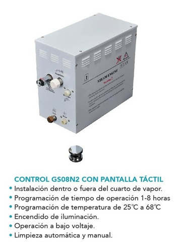Generador De Vapor Residencial Hax Gs08n-9 Hasta Para 10 M3