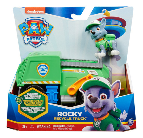 Paw Patrol 6068854 Vehículo Verde De Rocky Verde