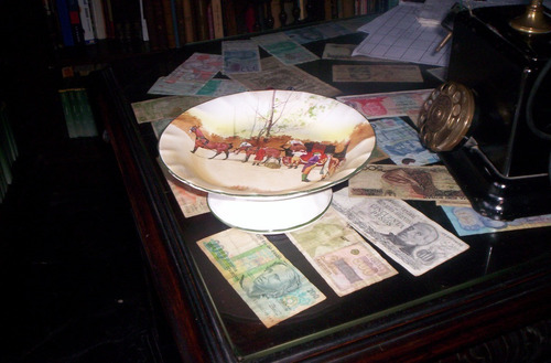 Royal Doulton Serie Cocheros Magnifico Plato Masas Con Pie