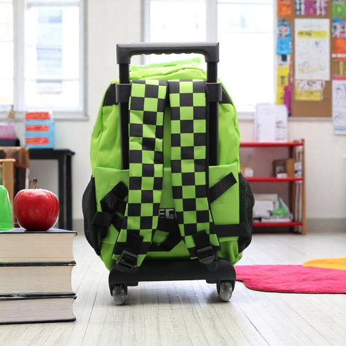 Cresko Mochila Minecraft Con Carrito 16 PuLG Mi297