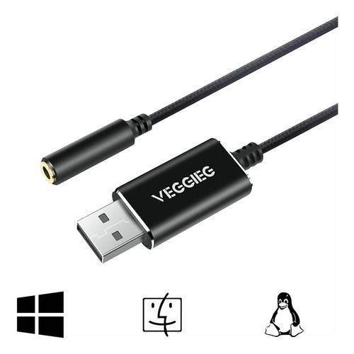 Imagen 1 de 10 de Adaptador De Audio Usb Envel Tarjeta De Sonido Estéreo Exter