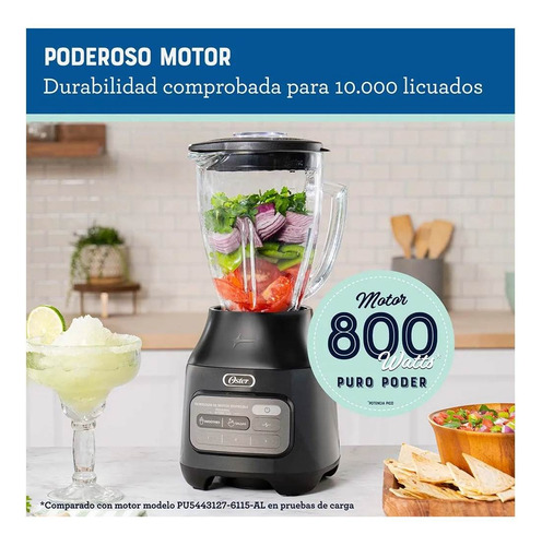 Licuadora De Vidrio Reversible 3vel. 2prog Oster Blstpeg-mrt