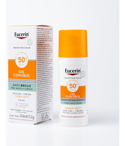 Eucerin Oil Control Solar Facial Medio 50ml Crema