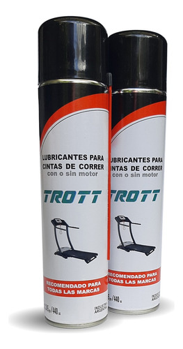 Lubricante Trott Aerosol Silicona Bandas Cintas Correr X 2