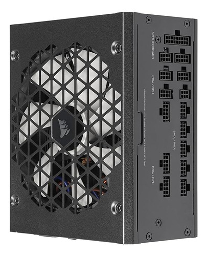 Fonte Corsair CP-9020253-BR Rm1000x Shift Full Modular 1000w 80 Plus Gold cor preto