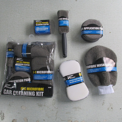 Un Juego De 9 Piezas De Kit De Limpieza Para Lavado De Autos