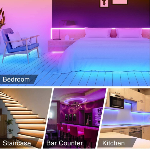 Imagen 3 de 9 de Cinta Luces Led Tira Rgb 5m C/ Transformador + Control Atrix