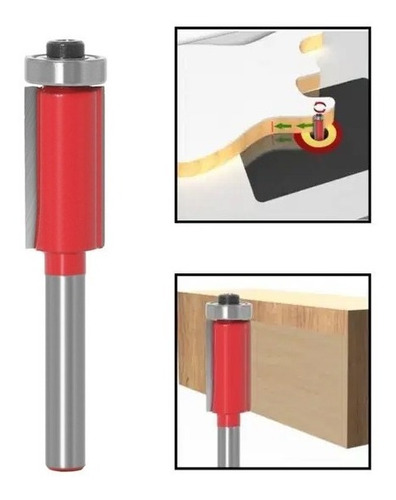Fresa Copiadora Recta Router Con Guía De 1/2  Vástago 1/4  