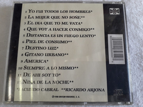 Tiempo De Bohemia Ricardo Arjona/ Facundo Cabral Cd