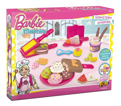 Barbie Massinha Sorveteria Divertida - Fun Divirta-se