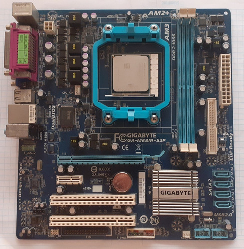 Placa Gigabyte M68m-s2p Am2 Am2+ Am3+lata+ Athlon Ii X2 (Usado)