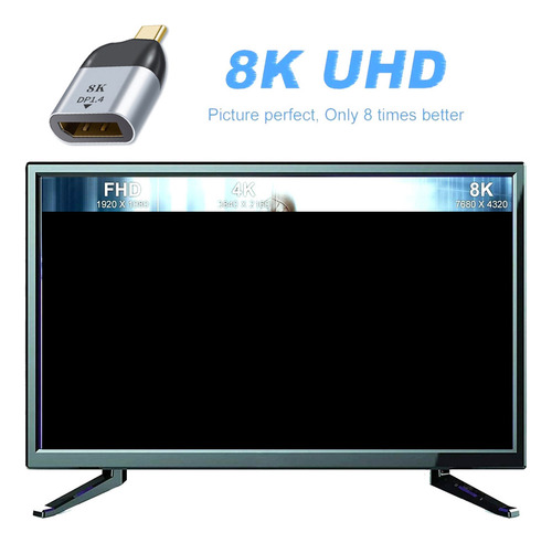 Usb-c Tipo-c Usb C Macho A Dp Displayport Adaptador Hembra