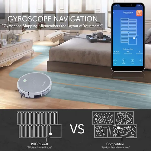 Robot Aspirador Inteligente Con Giroscopio Control Por App Y