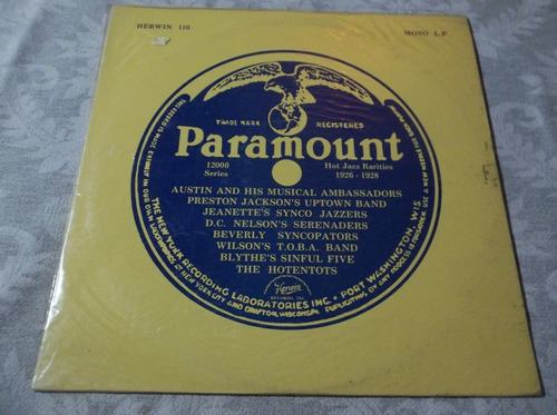 Paramount Hot Jazz Rarities 1926-28 - Lp Vinilo