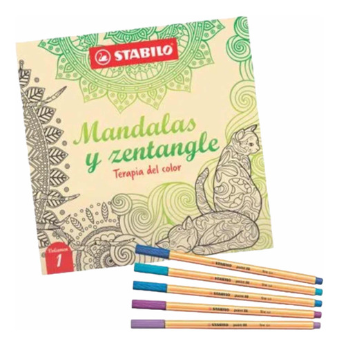 Set De Mandalas Y Lapiceros Stabilo