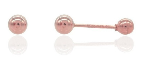 Broqueles Dormilona Bola 3mm. Oro Rosa 10k, Mujer, Piercing