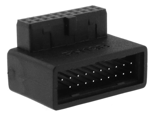 Dgzzi Adaptador Usb 3.0 De 90 Grados Negro Usb 3.0 De 19 Pin