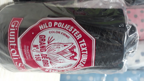 Hilo 100 %  Poliester Para Overlock  Negro * 3 Unidad