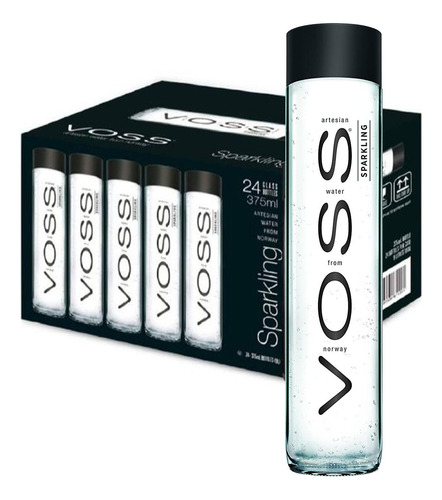 Água Voss Com Gás Vidro 375ml (24x)