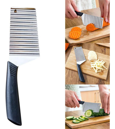 Para Cuchillo Cortador De Patatas Fritas Arrugado Y