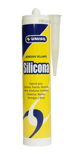 Silicona Acetica Transparente 280ml. Unisil G P