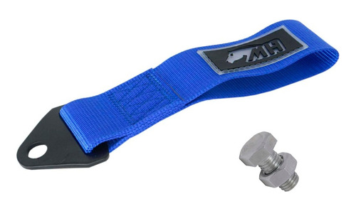 Cinta Engate Reboque Reforçado Tecido Tow Strap Azul