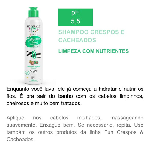 Shampoo Bio Extratus Fun Crespos E Cacheados 240ml