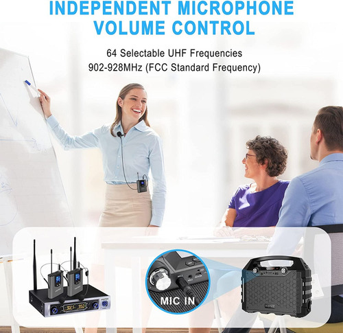 Imagen 8 de 10 de Kit De Micrófono Hotec K25 Inalámbrico Profesional