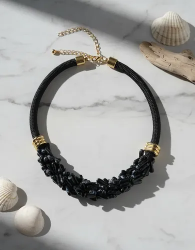 Colar Feminino Cordão Com Dourado Elegante Mar & Encanto