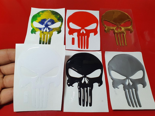 Adesivo Caveira Justiceiro Punisher Resinado - Carro / Moto