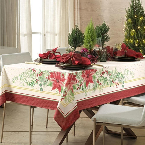Toalha Mesa Retangular 8 Lugares Flores De Natal Karsten | MercadoLivre Toalha Mesa Retangular 8 Lugares Flores De Natal Karsten | MercadoLivre