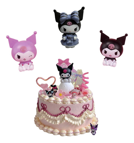 Cake Topper Kuromi 3d Pastel Decoración 1 Pieza Fiesta